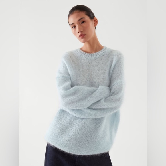 COS | Sweaters | Nwot Cos Mohairblend Oversized Jumper Sweater Light Blue M  | Poshmark